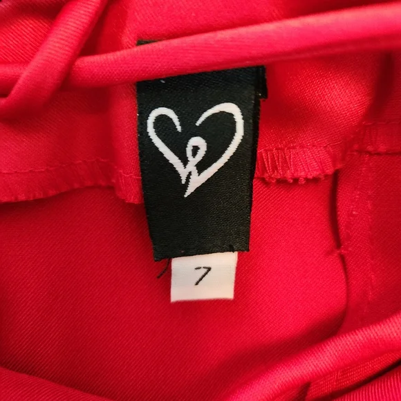 Windsor Satin, Rhinestone Accents on Lace Appliques Red Dress - Picture 10 of 10